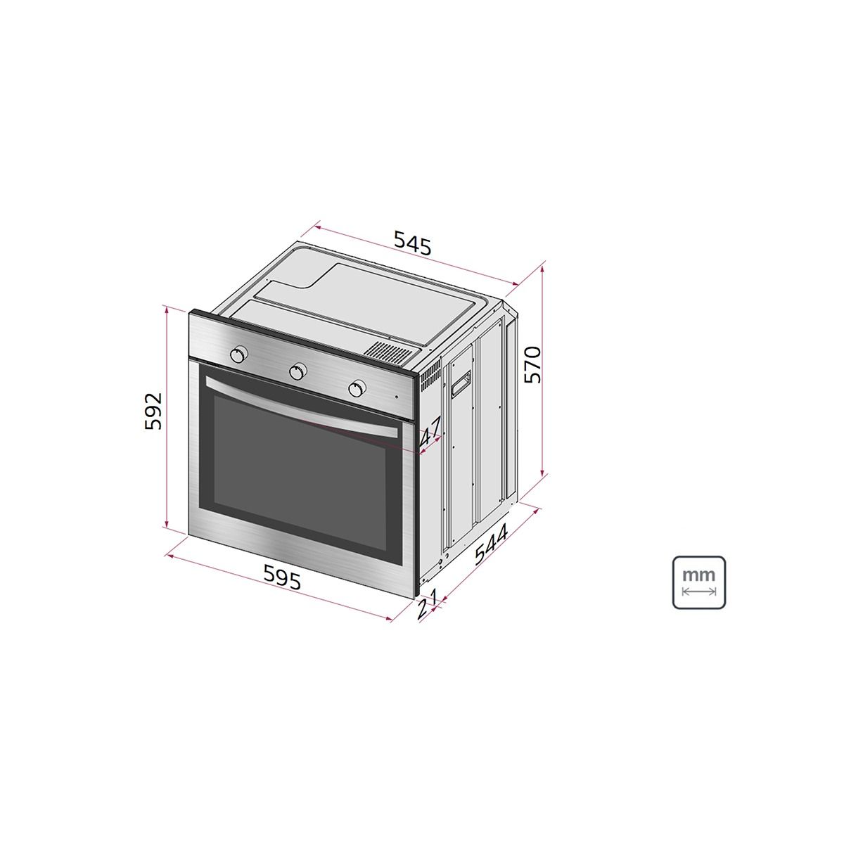 Forno NEW INOX COOK 60 F5+ - Tramontina