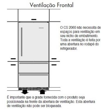 Refrigerador de embutir em Inox - Liebherr - SBS 40HS1