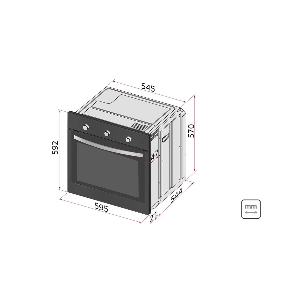 Forno NEW INOX COOK B 60 F5+ - Tramontina